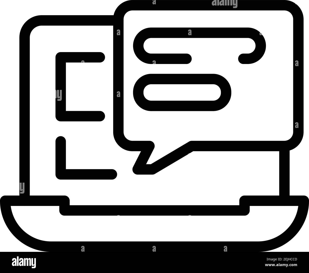 Icône d'abonnement aux médias sociaux. Outline social media subscribe vector icon for web design isolé sur fond blanc Illustration de Vecteur