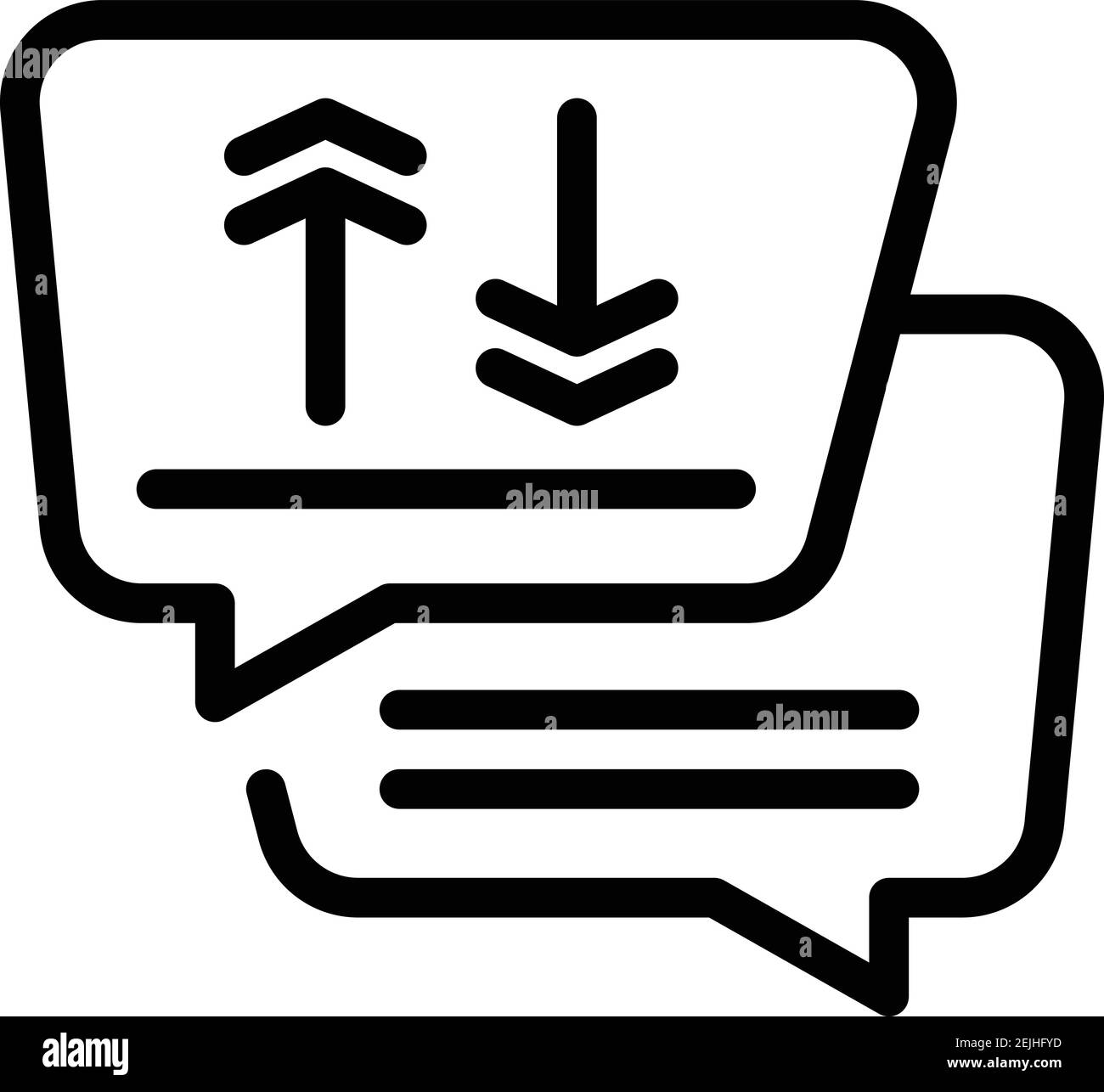 Icône de nouveau message. Vectorisation republiez une icône de vecteur de message pour la conception Web isolée sur fond blanc Illustration de Vecteur