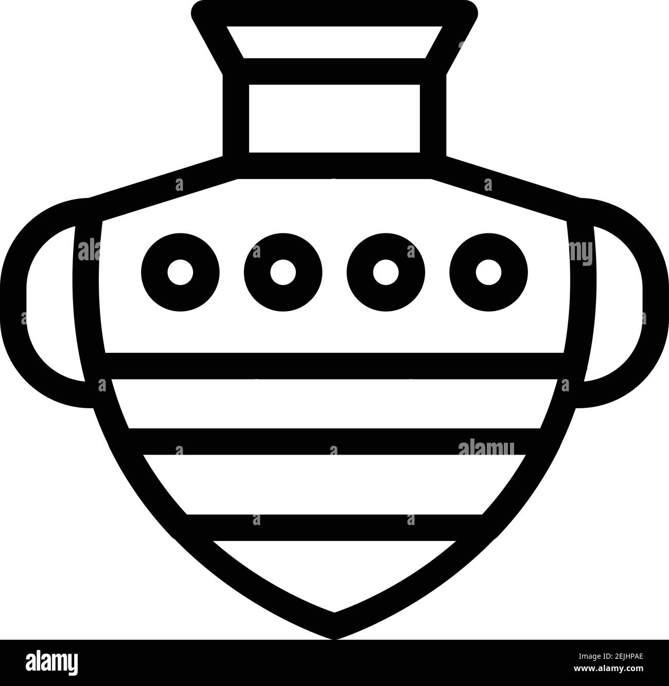 Icône d'amphore traditionnelle. Décrivez l'icône de vecteur d'amphora traditionnelle pour la conception de sites Web isolée sur fond blanc Illustration de Vecteur