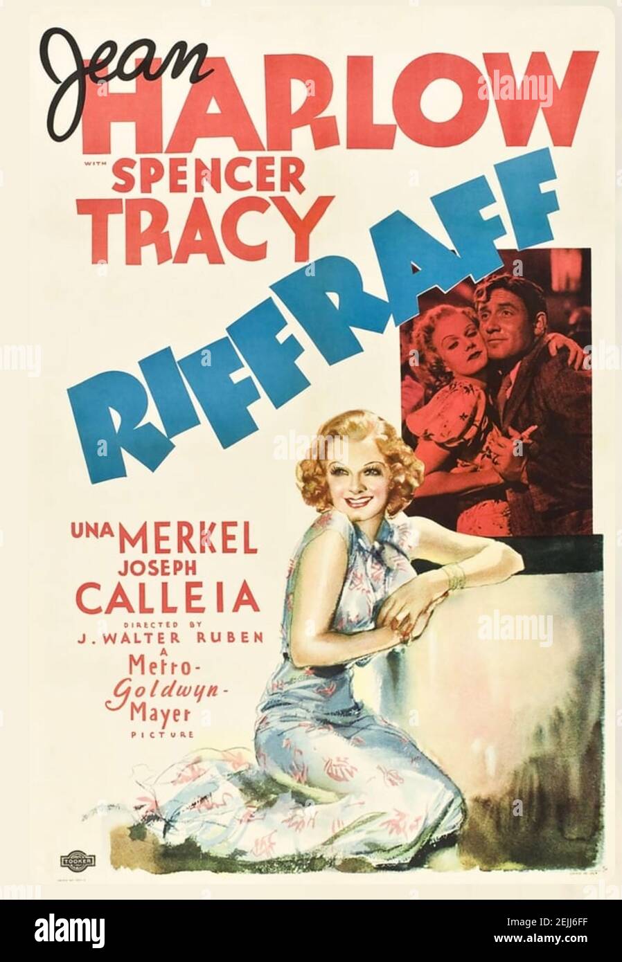 RIFFRAFF 1936 film MGM avec Jean Harlow et Spencer Tracy. Banque D'Images