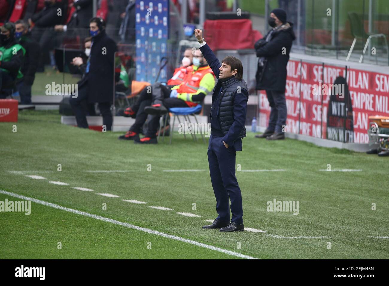 2/21/2021 - derby Milan vs Inter championnat 2020 21 sur la photo: CONTE ANTONIO (photo par IPA/Sipa USA) crédit: SIPA USA/Alay Live News Banque D'Images