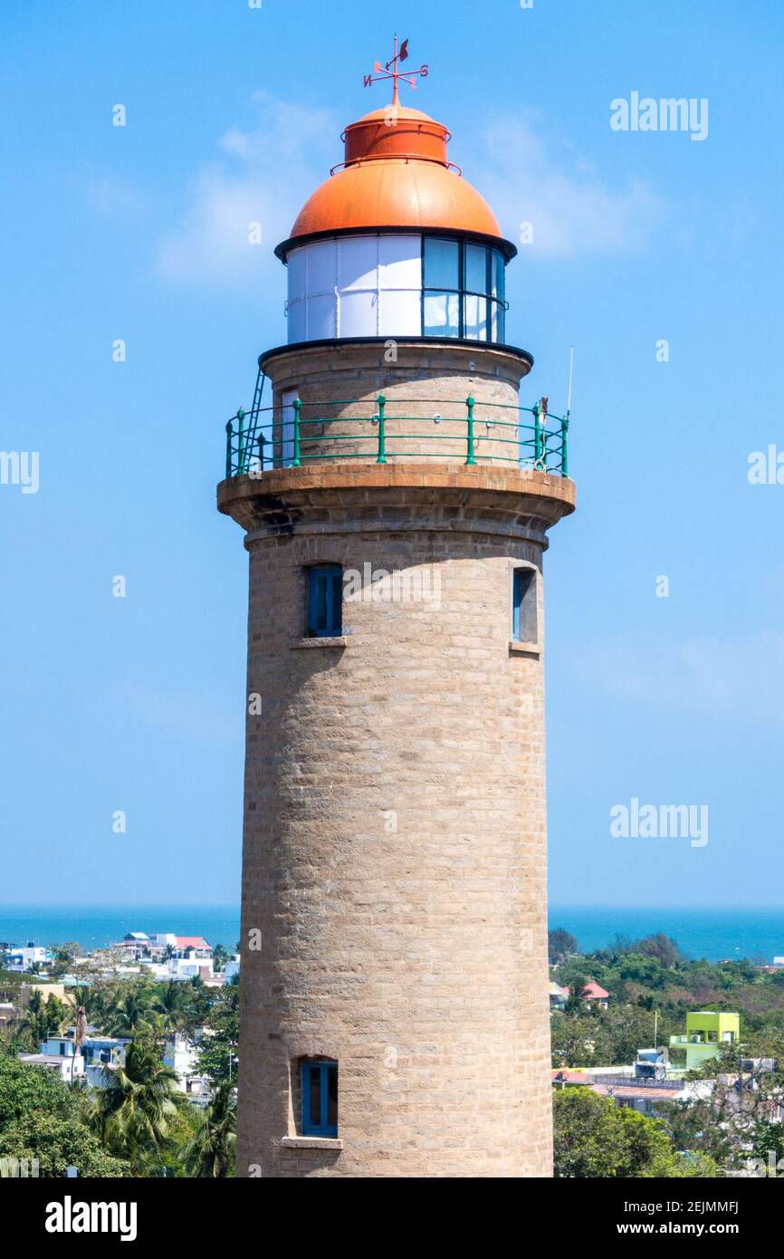Phare de Mahabalipuram alias Mamallapuram, Chennai, Tamil Nadu, Inde Banque D'Images