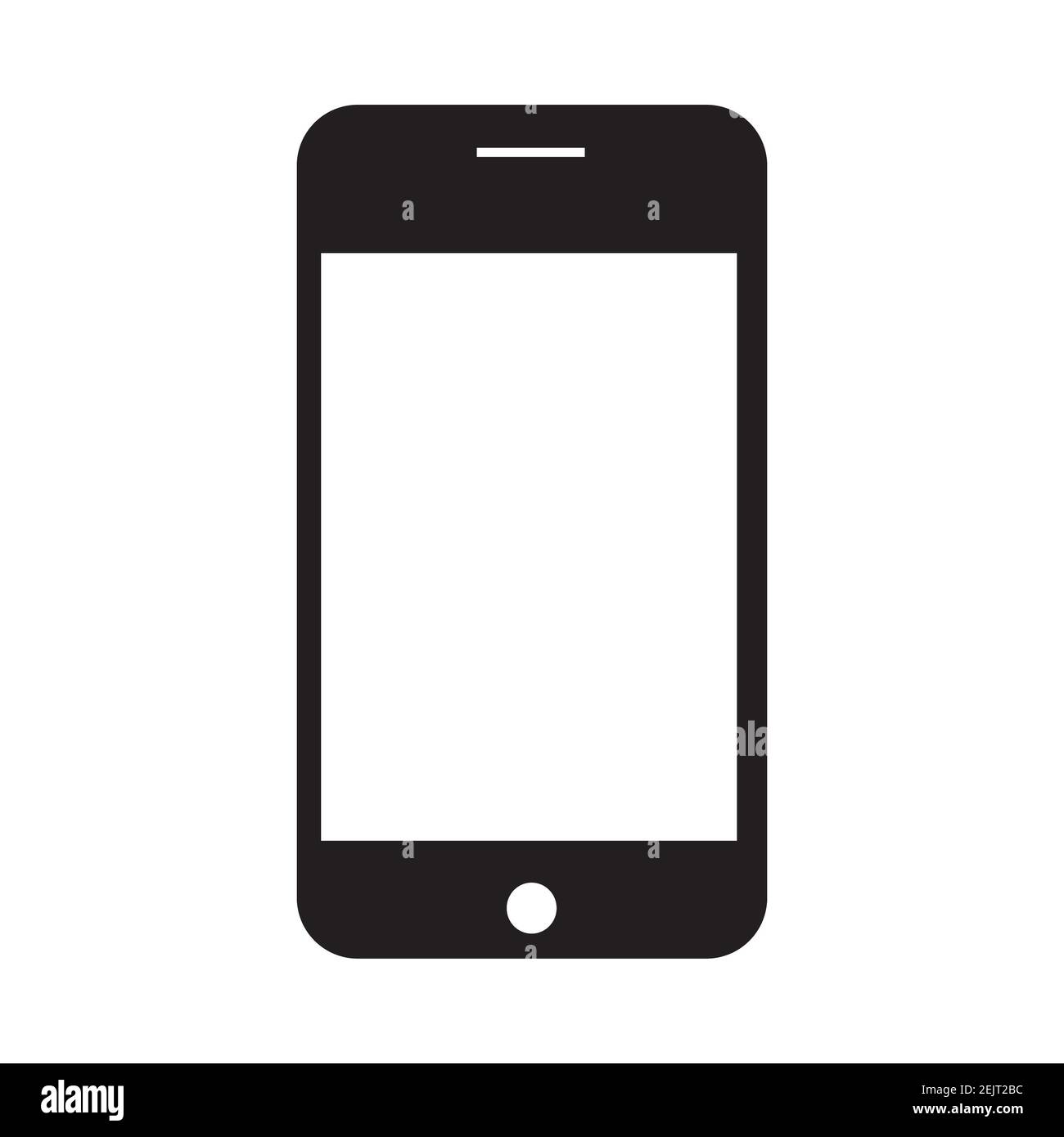 icône de téléphone mobile sur fond blanc. Banque D'Images