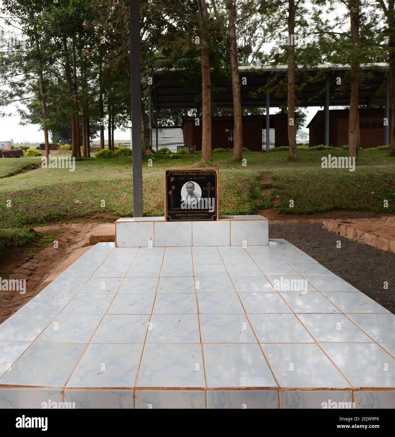Mémorial du génocide de Ntarama dans le district de Bugesera, Rwanda. Banque D'Images