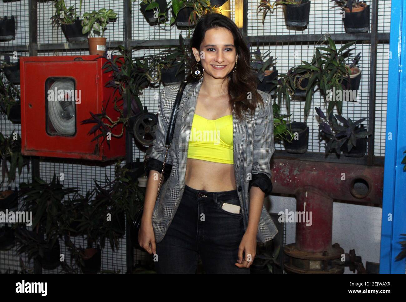 Yashaswini Dayama assiste à la fête du succès du court-métrage "devi". (Photo par Rudhransh Sharma / SOPA Images / Sipa USA) Banque D'Images