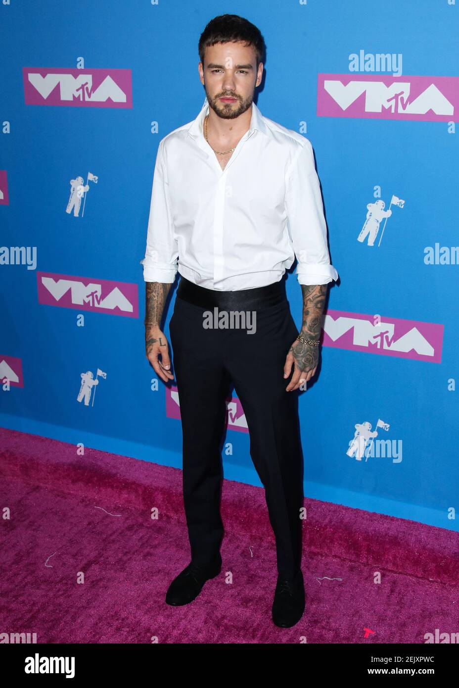 (DOSSIER) Liam Payne donne 360,000 repas aux familles dans le besoin dans le cadre de la pandémie de coronavirus COVID-19. MANHATTAN, NEW YORK CITY, NEW YORK, Etats-Unis - AOÛT 20 : le chanteur Liam Payne arrive aux MTV Video Music Awards 2018 qui se tiennent au radio City Music Hall le 20 août 2018 à Manhattan, New York, New York, Etats-Unis. (Photo de Xavier Collin/image Press Agency/Sipa USA) Banque D'Images