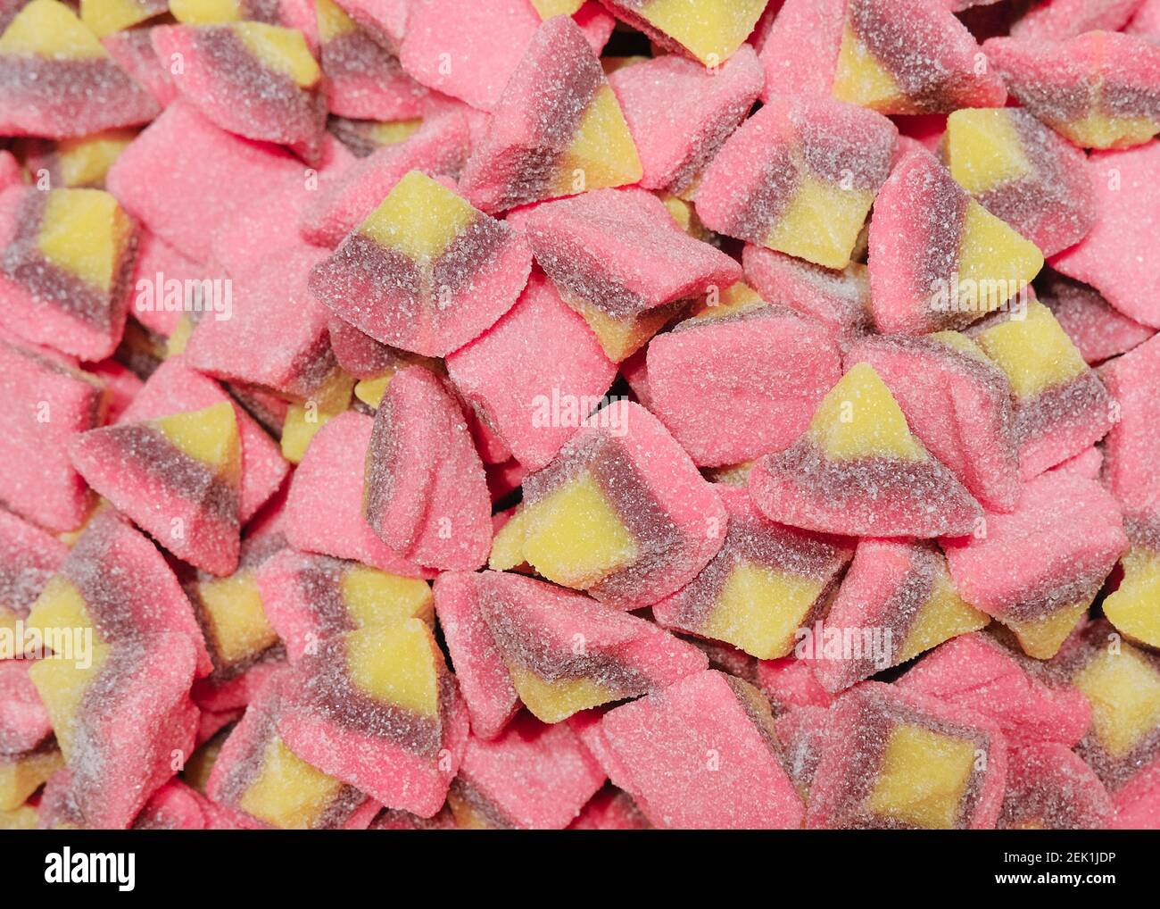 De nombreuses friandises savoureuses et colorées. Vue de dessus. Banque D'Images