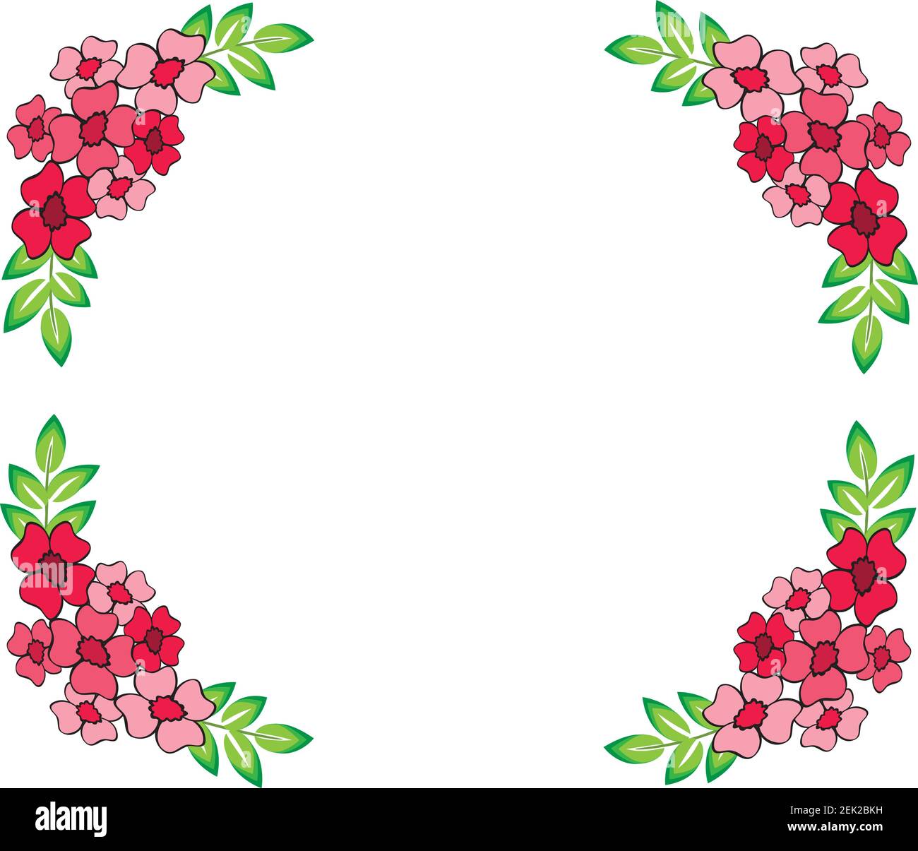 fleurs vectorielles papillon bordure cadre soin conception de fond Illustration de Vecteur