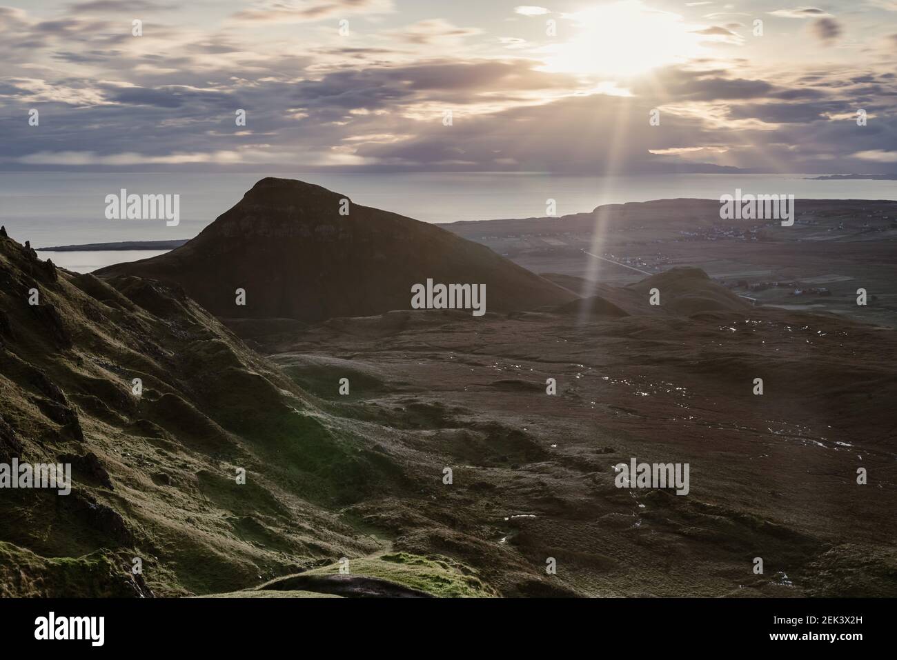 Vue magnifique sur le quiraing dans l'île de skye Banque D'Images