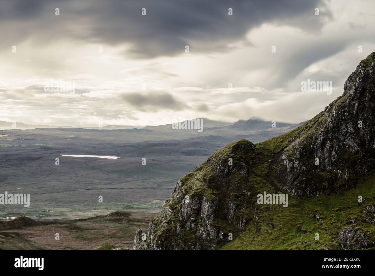 Vue magnifique sur le quiraing dans l'île de skye Banque D'Images