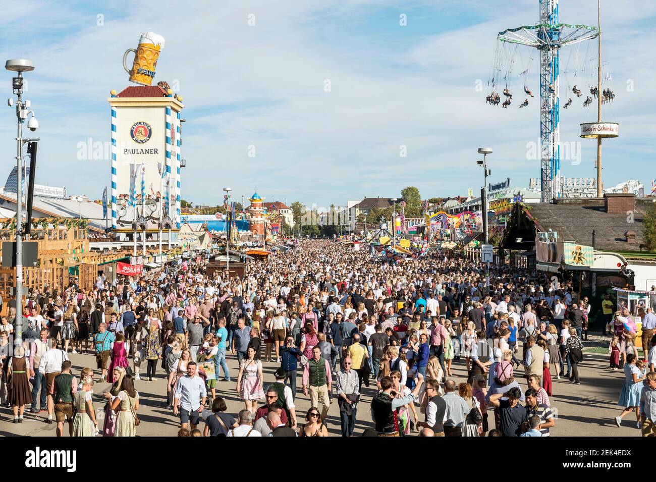 Bavière-Munich-Allemagne, 29 septembre 2019 : le plus grand festival folklorique du monde, l'Oktoberfest de Munich, une scène typique de l'Oktober de Munich Banque D'Images