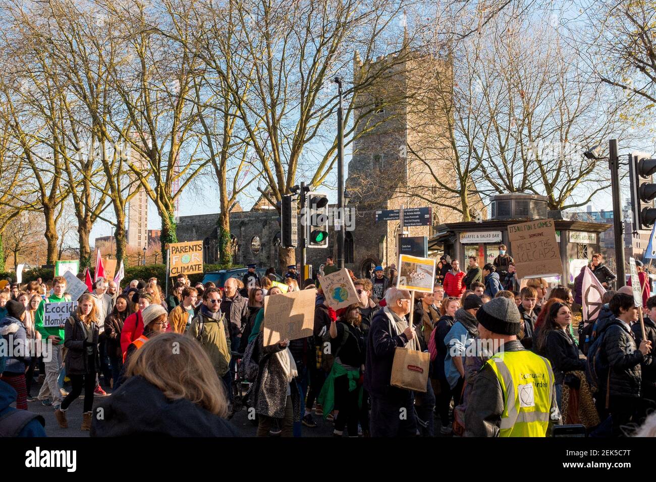 Bristol, Angleterre - 29 novembre 2019 extinction manifestation de la rébellion mars Banque D'Images