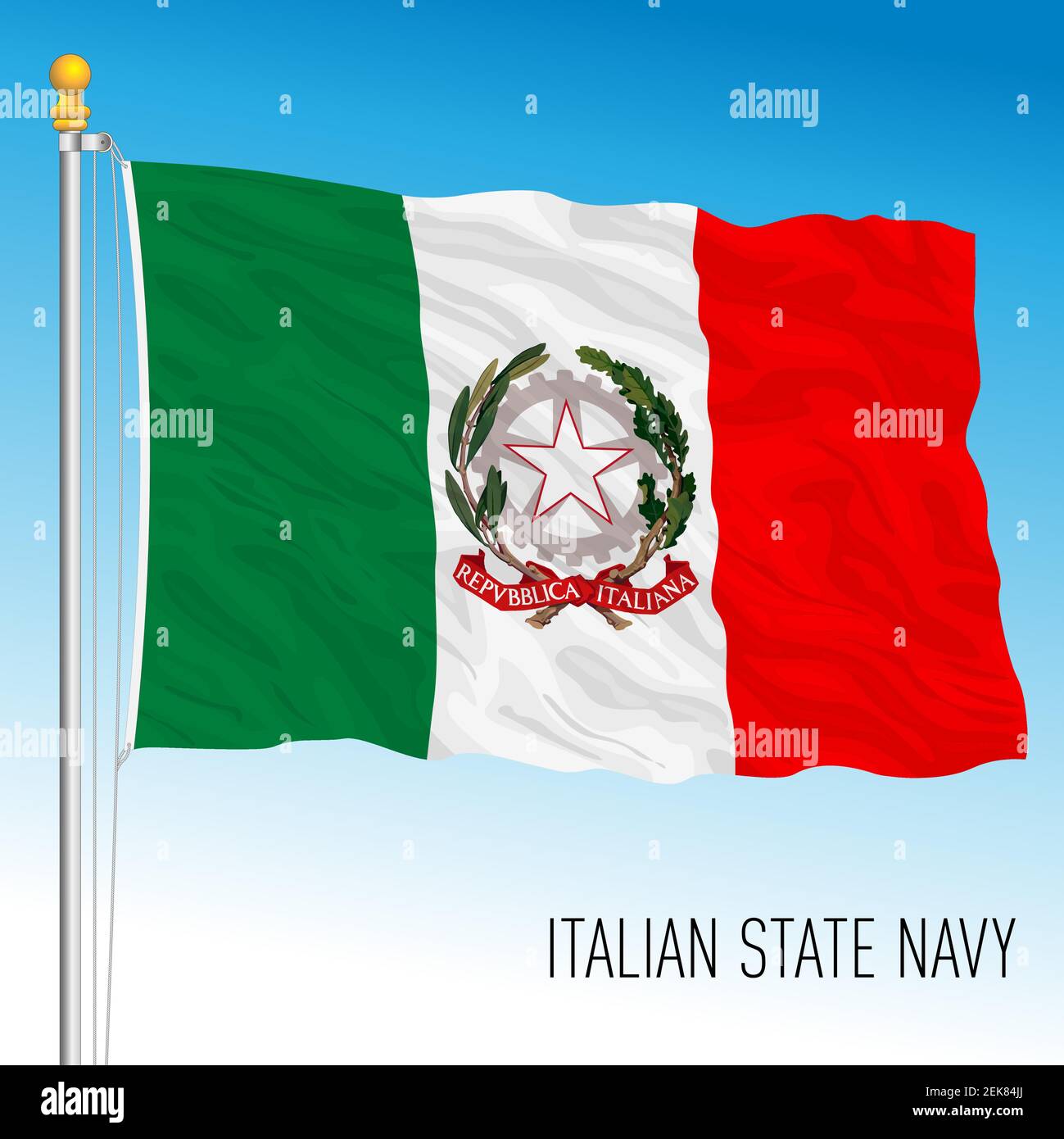 Drapeau de la région, République d'Italie, illustration vectorielle Illustration de Vecteur