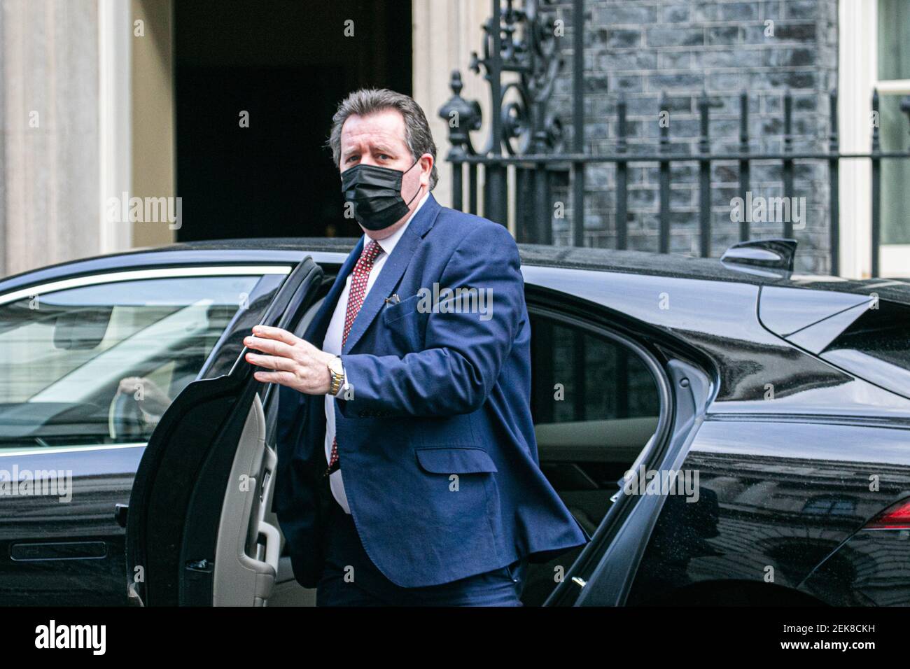 WESTMINSTER LONDRES, ROYAUME-UNI 23 FÉVRIER 2021. Le député Mark Spencer, secrétaire parlementaire du Trésor (whip en chef) arrive à Downing Street. Credit amer ghazzal/Alamy Live News Banque D'Images