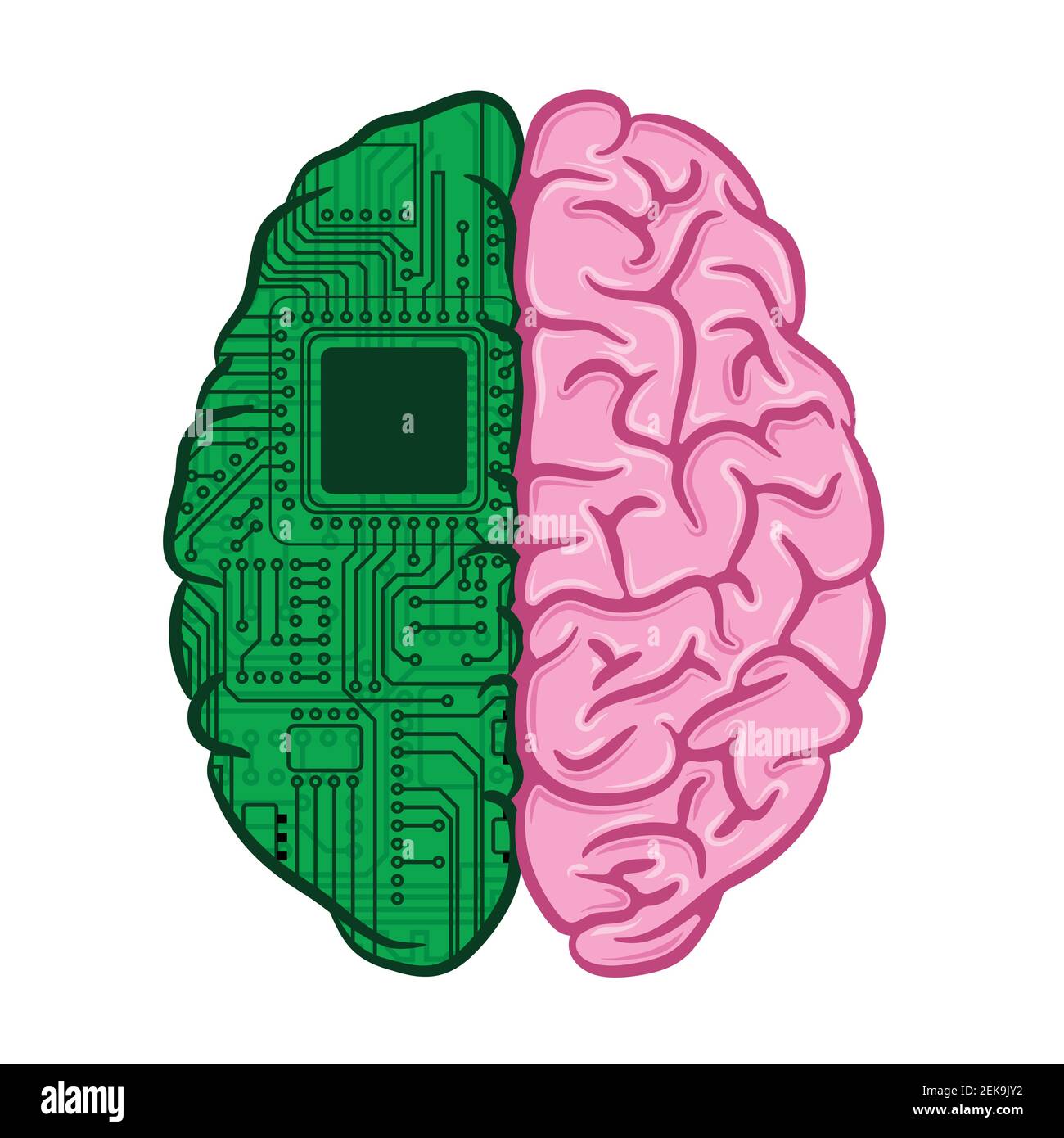 Intégration de chit du cerveau humain Illustration de Vecteur