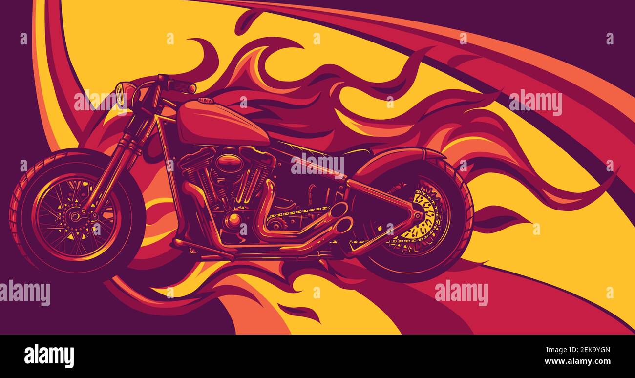 Moto en flammes Banque de photographies et d'images à haute résolution -  Alamy