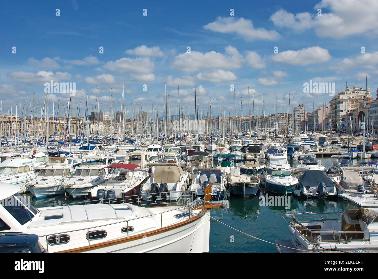 Le vieux port de Marseille (Vieux Port) à Marseille, Bouches-du-Rhône, Provence, France Banque D'Images