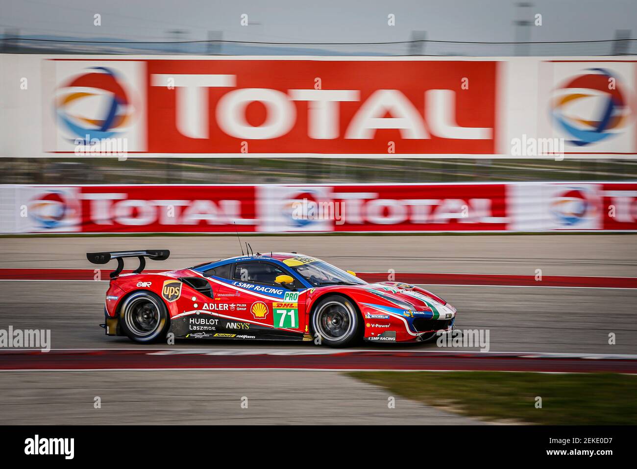 71 RIGON Davide (ita), MOLINA Miguel (esp), Ferrari 488 GTE EVO équipe AF Corse, action pendant le Lone Star le Mans 2020, 6 heures de circuit of the Americas, cinquième tour de la saison 2020 du Championnat du monde d'endurance FIA du 21 au 23 février à Austin, Etats-Unis - photo Clément Marin / DPPI Banque D'Images