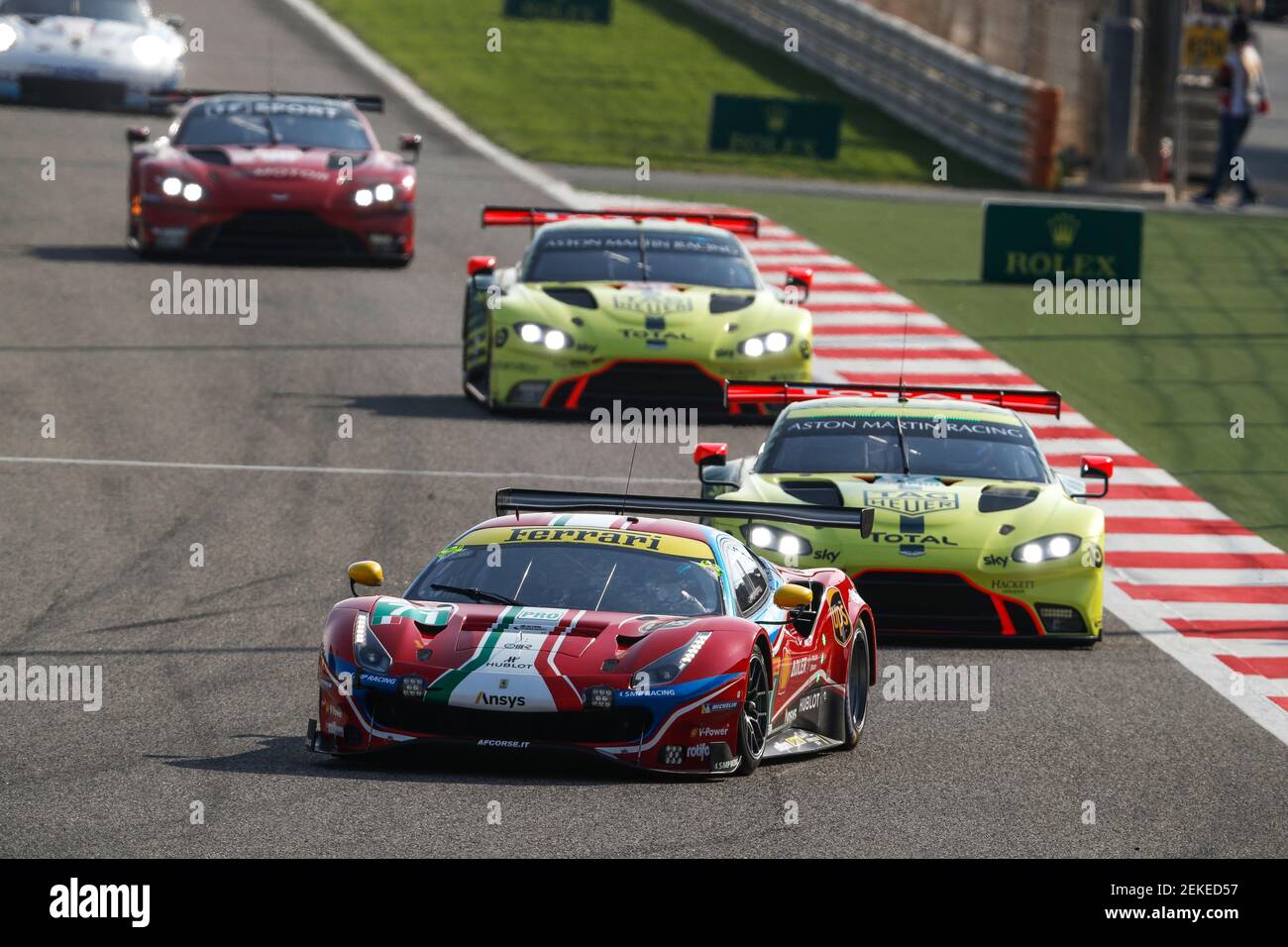 71 RIGON Davide (ita), MOLINA Miguel (esp), AF Corse, Ferrari 488 GTE Evo, action pendant les 8 heures de Bahreïn, 8e tour du Championnat mondial d'endurance 2019-20 de la FIA sur le circuit international de Bahreïn, du 12 au 14 novembre 2020 à Sakhir, Bahreïn - photo Clément Marin / DPPI Banque D'Images