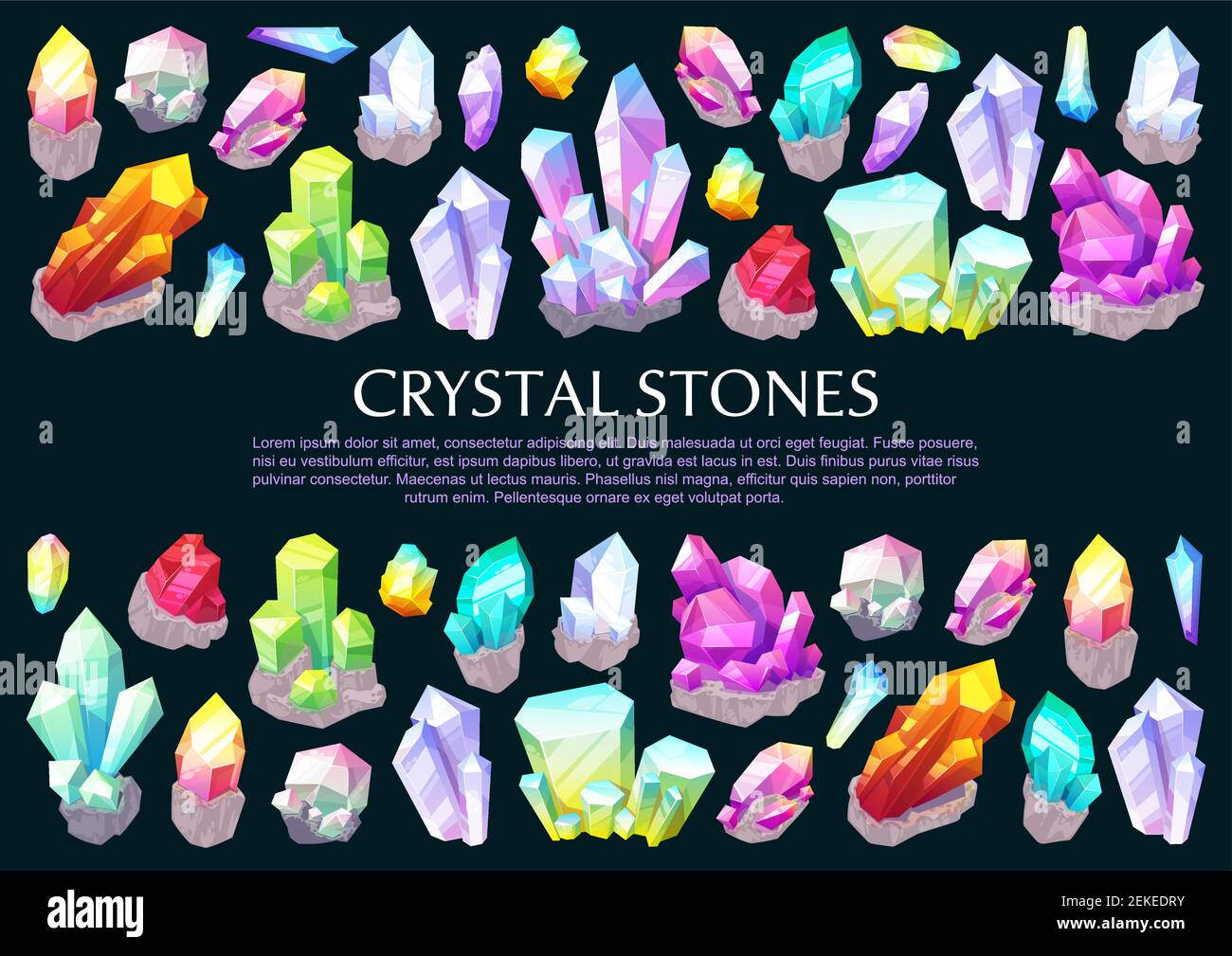 collection de cristaux et de pierres précieuses 14291439 Art vectoriel chez  Vecteezy