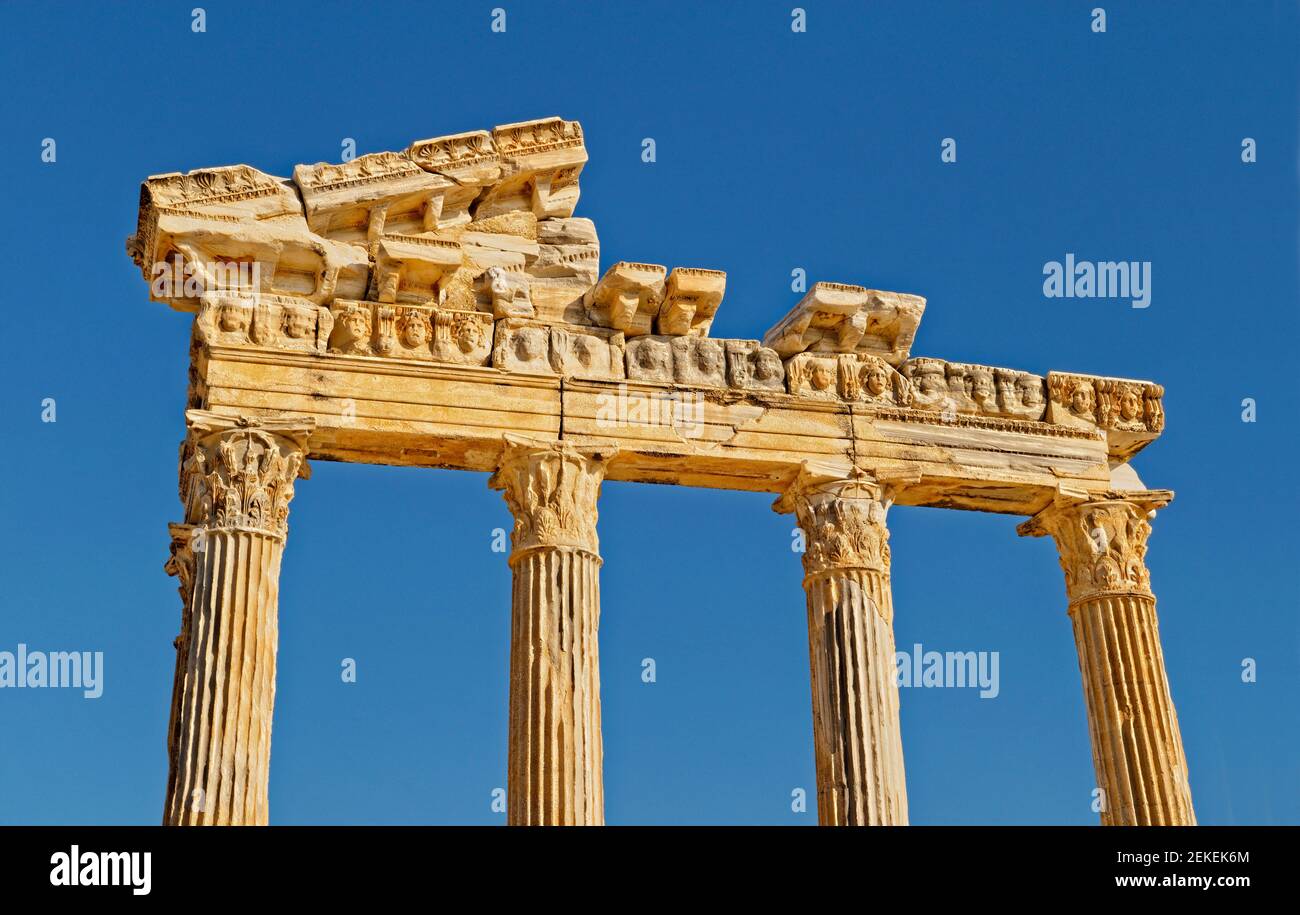 Temple d'Apollon à côté, province d'Antalya, Turquie. Banque D'Images