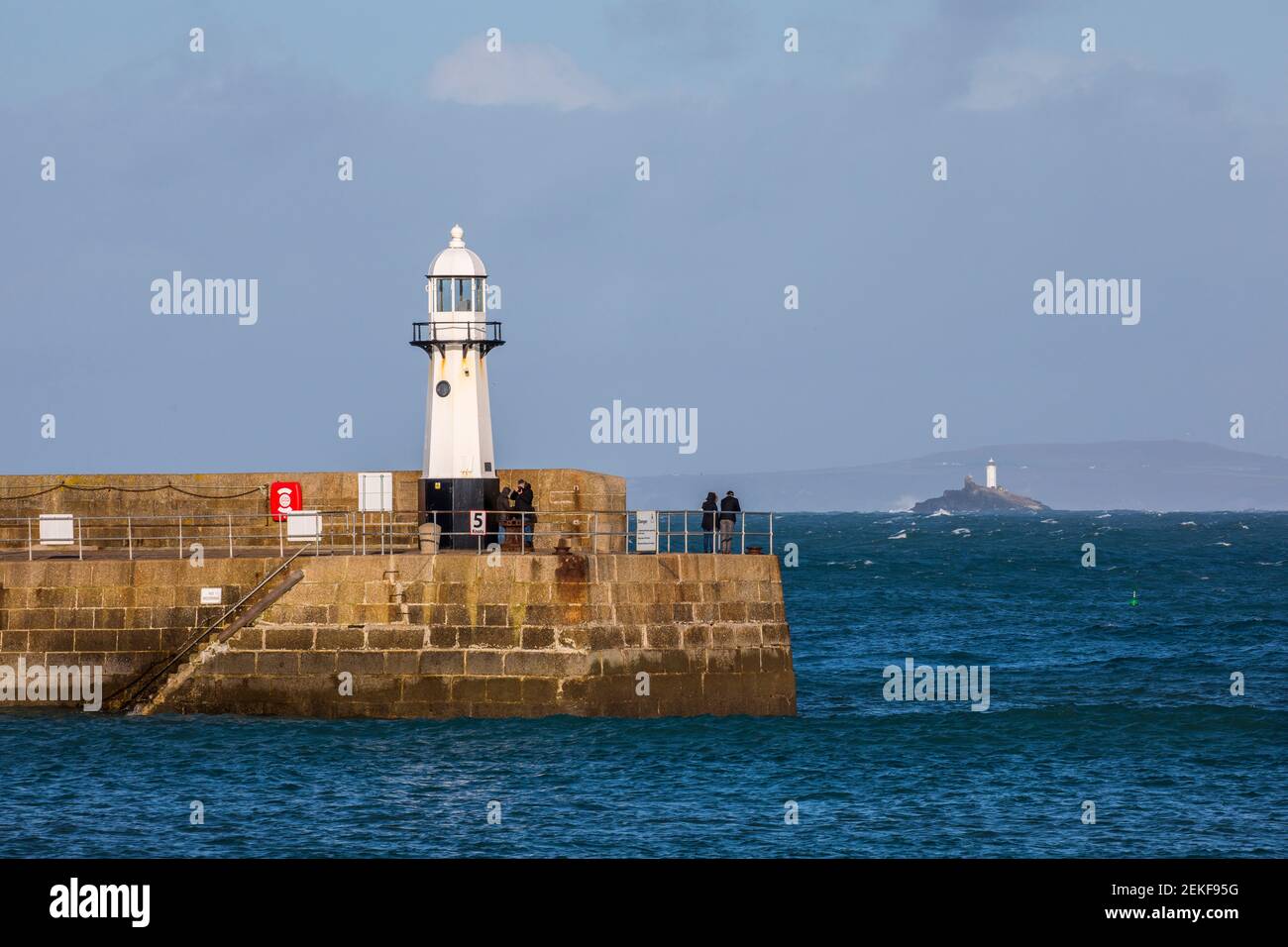 St Ives ; Smeaton's Pier ; Cornwall ; Royaume-Uni Banque D'Images