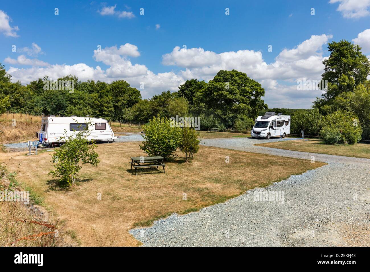 Ferme Venn; Camping site; Devon; Royaume-Uni Banque D'Images