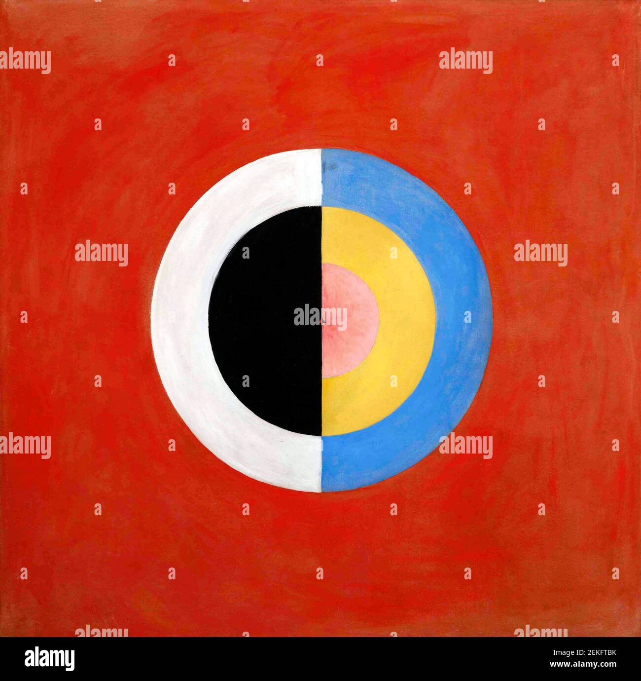 Hilma af Klint, intitulé « Sven, n° 17, Grupp IX/SUW, série SUW/UW », 1915 Banque D'Images