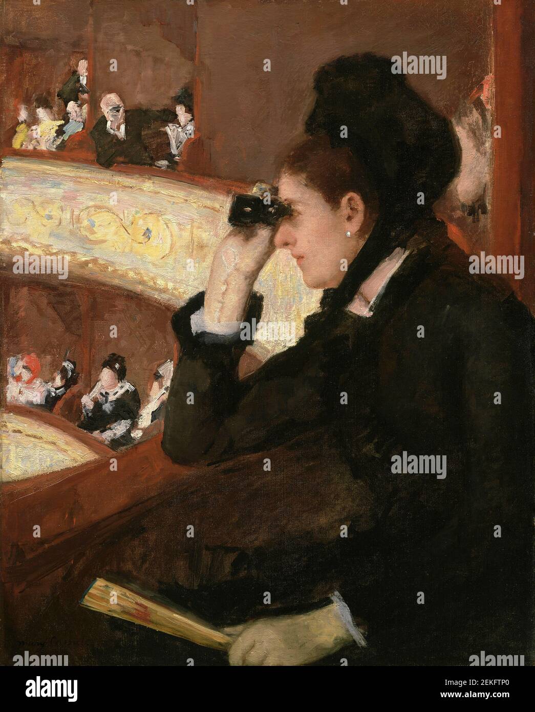 Mary Cassatt (1844-1926), « In the Loge », huile sur toile, 1878 Banque D'Images
