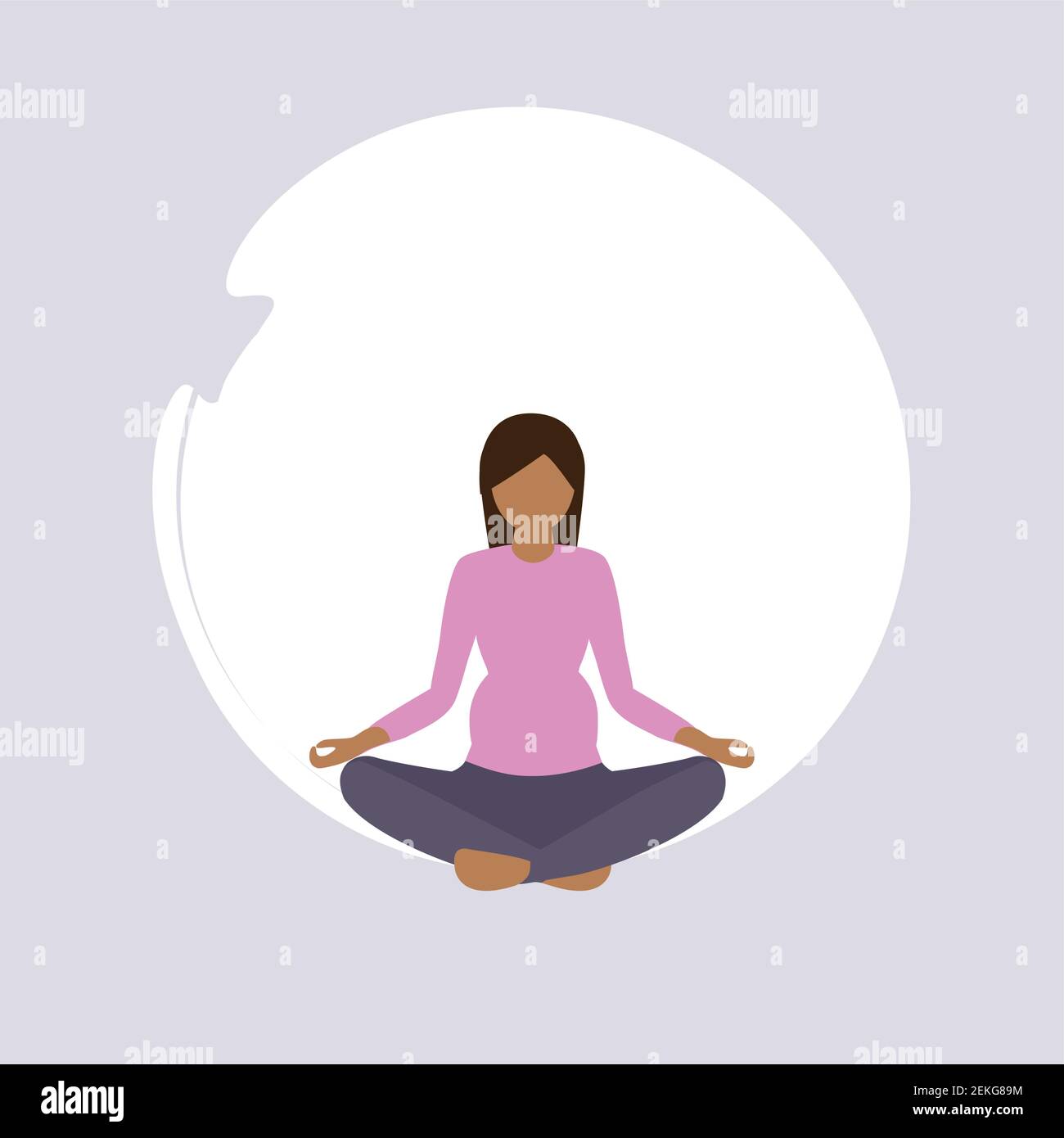 femme enceinte faisant du yoga exercice sain style de vie forme physique vecteur de conception Illustration EPS10 Illustration de Vecteur