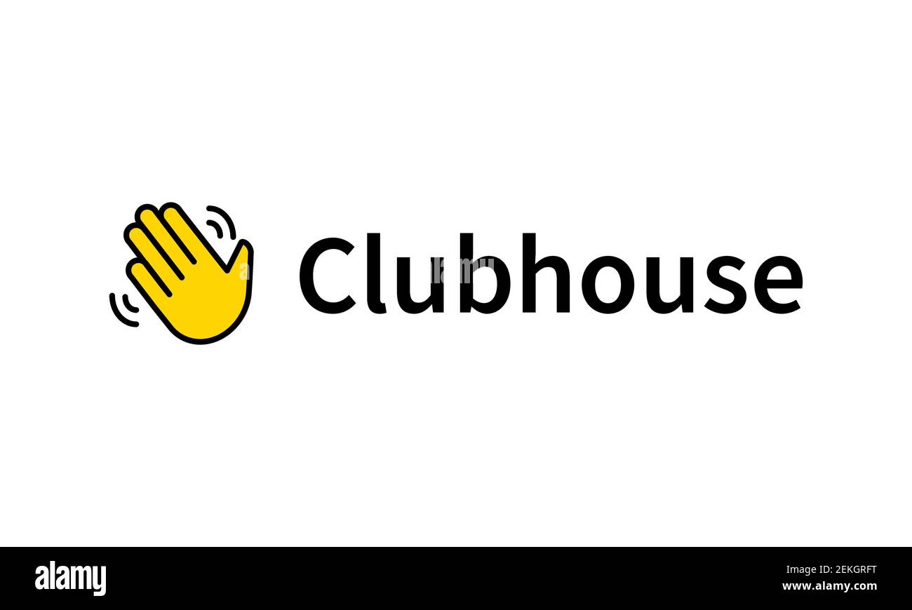Icône main pour inviter dans le réseau social Clubhouse. Symbole d'invitation du pavillon isolé sur fond blanc Vector EPS 10 Illustration de Vecteur