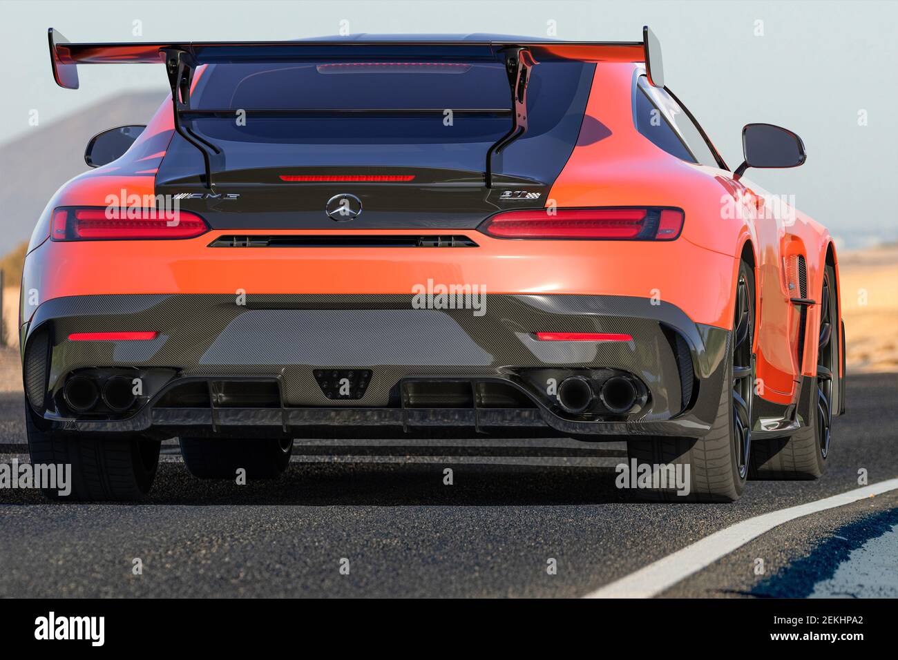 Mercedes-AMG GT série noire .auto avec un nouveau record de Nürburgring. Banque D'Images