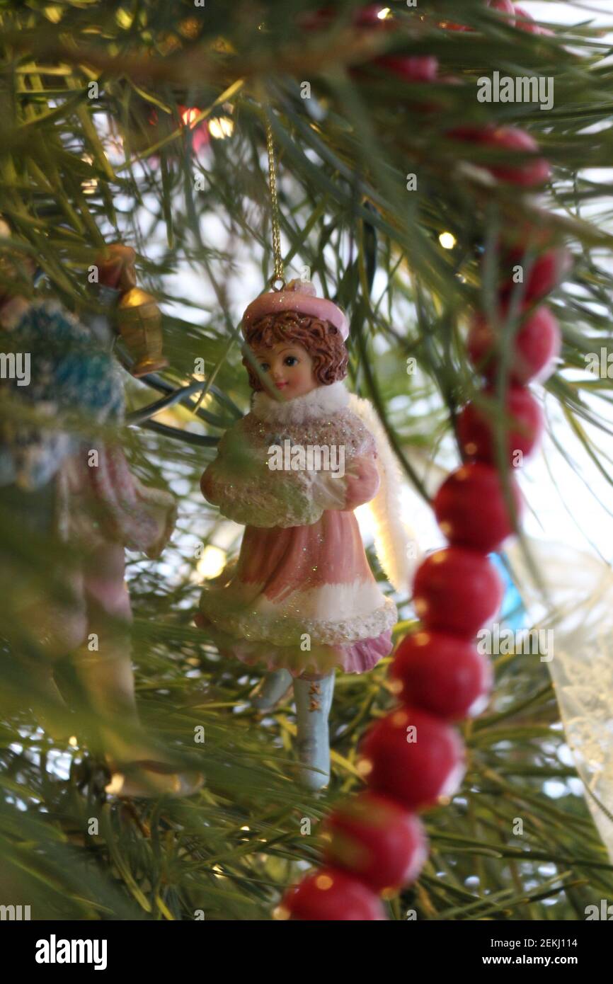 Ornements d'arbre de Noël Banque D'Images