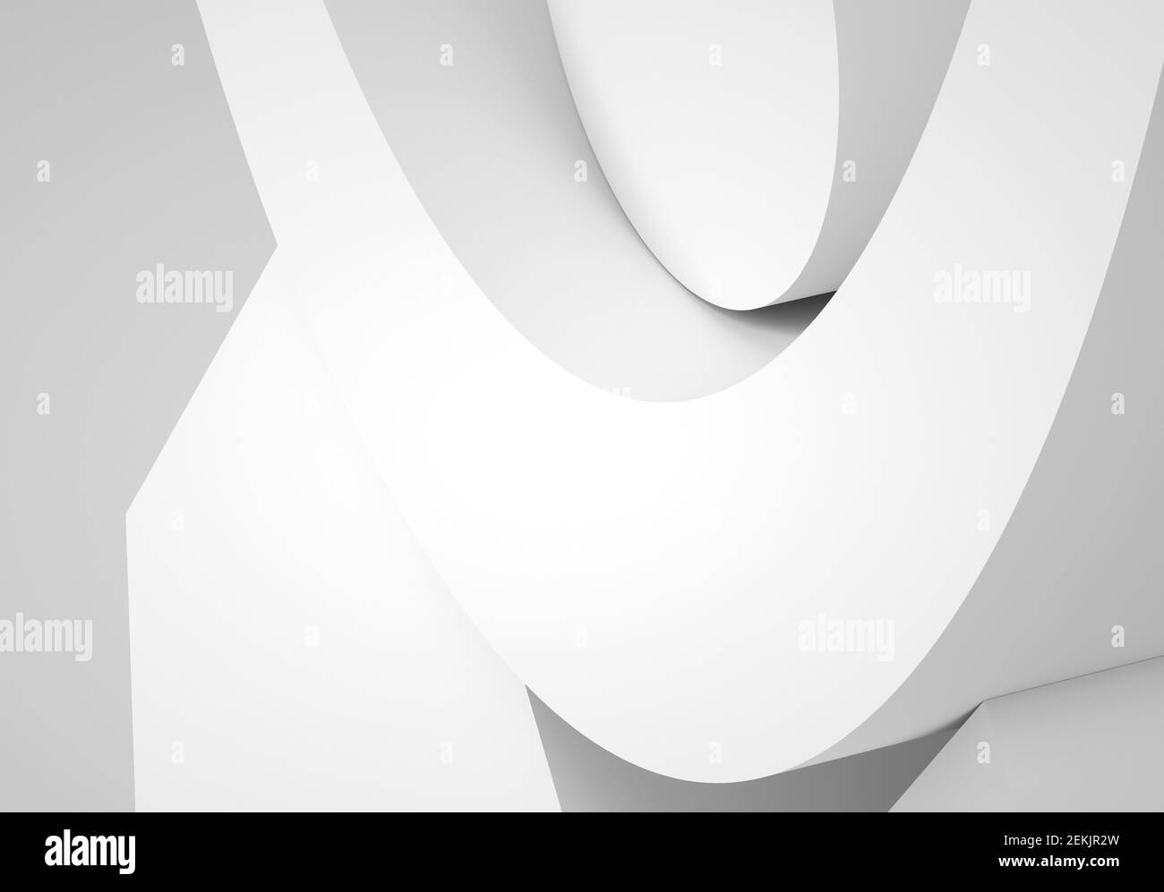 Résumé arrière-plan minimal. Formes géométriques blanches avec ombres douces. illustration du rendu 3d Banque D'Images