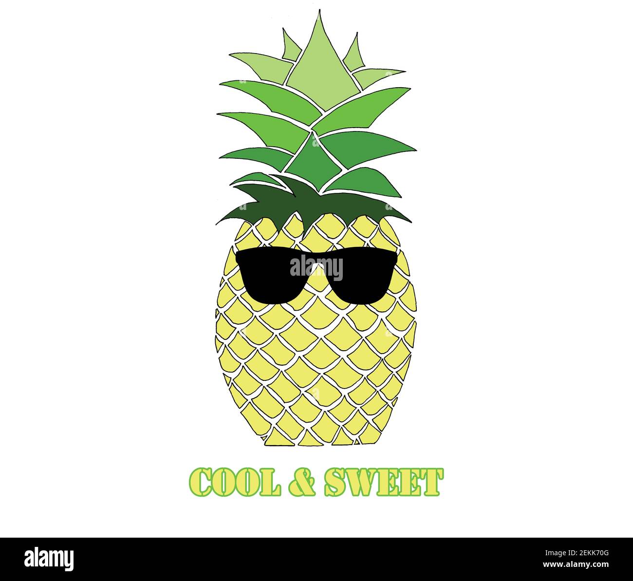 Illustration de l'ananas frais et doux Banque D'Images