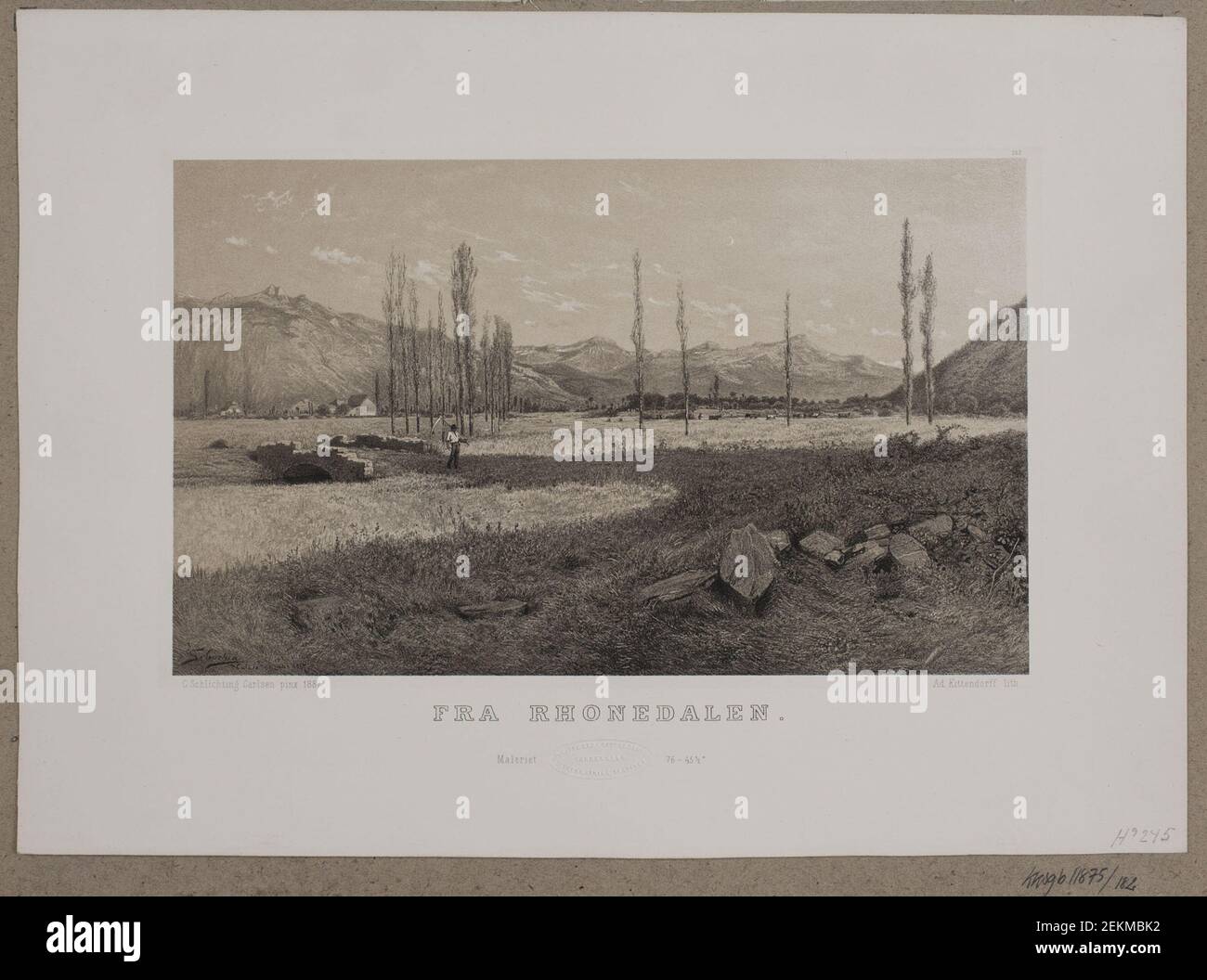 Adolph Kittendorff (1820-1902); Carl Schlichting-Carlsen (1852-1903), FRA Rhondalen, 1880 ? Banque D'Images