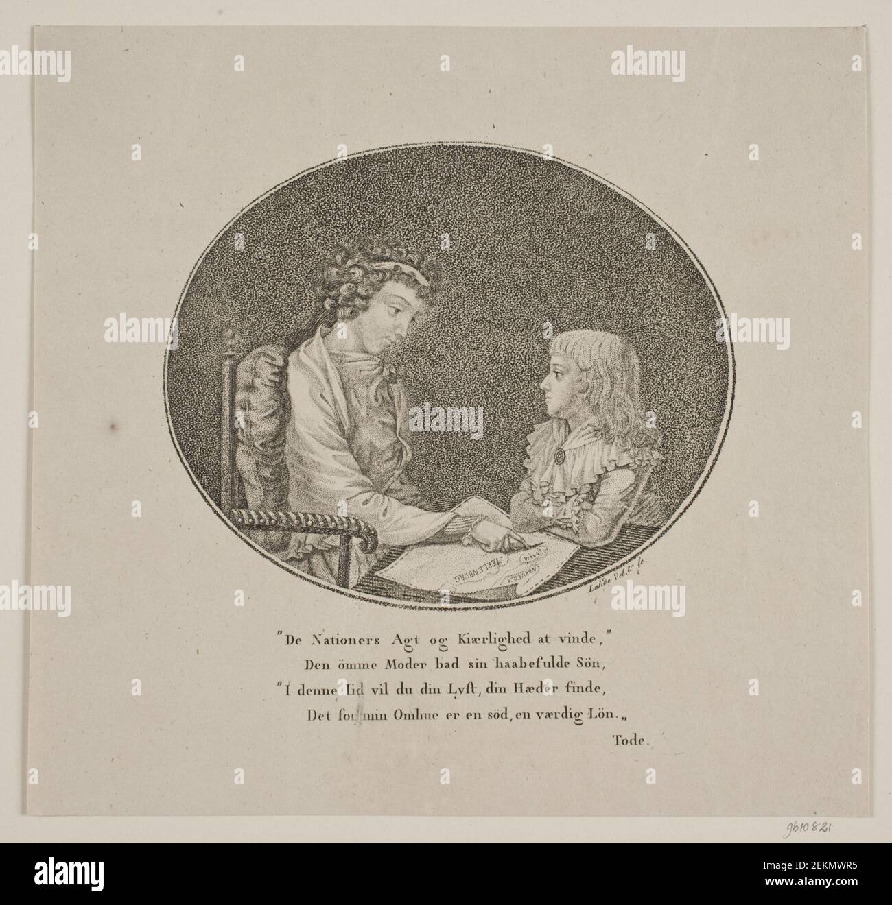 Gerhard Ludvig Lahde (1765-1833), Reine Sophia Friderika avec le prince héritier, (1794-1795) Banque D'Images