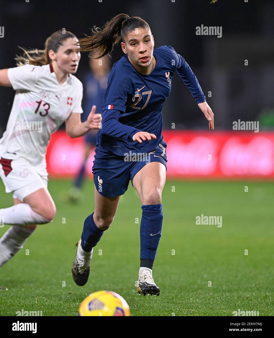 Lea Khelifi (27) photographié pendant le 2ème jeu de femmes International convivial entre la France et la Suisse au Stade Saint-Symphorien à Longeville-lès-Metz, France. Crédit: SPP Sport presse photo. /Alamy Live News Banque D'Images