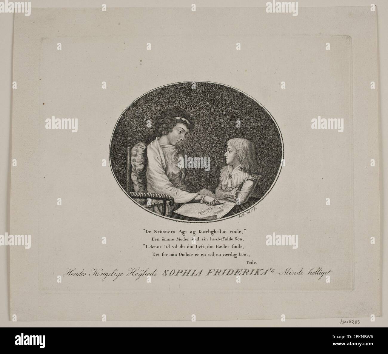 Gerhard Ludvig Lahde (1765-1833), Reine Sophia Friderika avec le prince héritier, (1794-1795) Banque D'Images