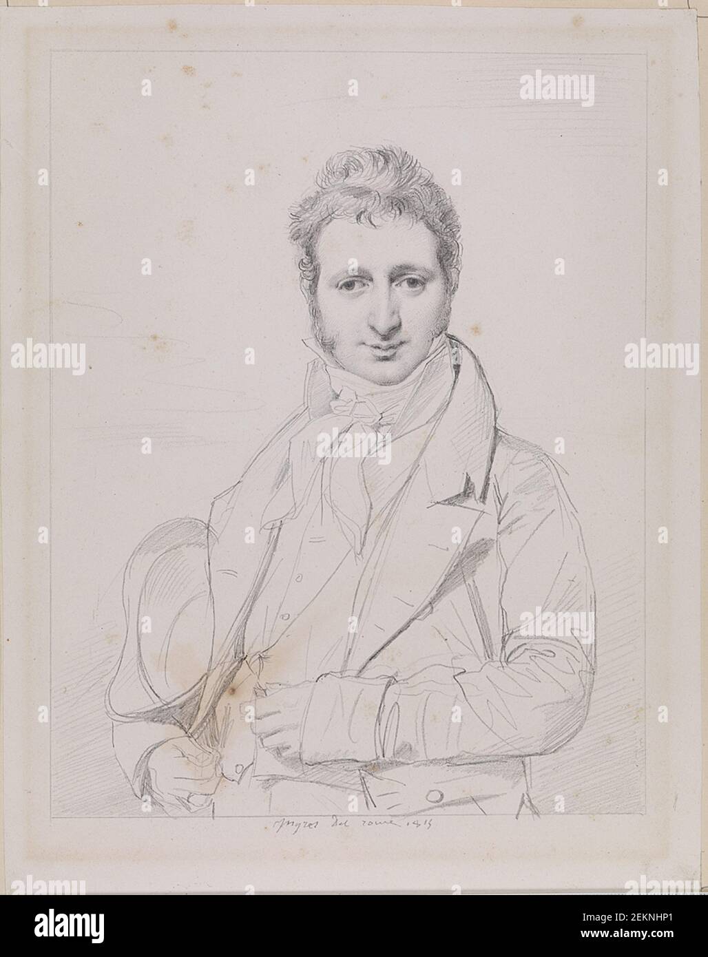 Jean-Auguste-Dominique Ingres (1780-1867), Portraet du Værutemaler et des graphiques Jean-Charles-Chrysostome Pecarman, Baron de Vèze (1788-1854), 1815 Banque D'Images