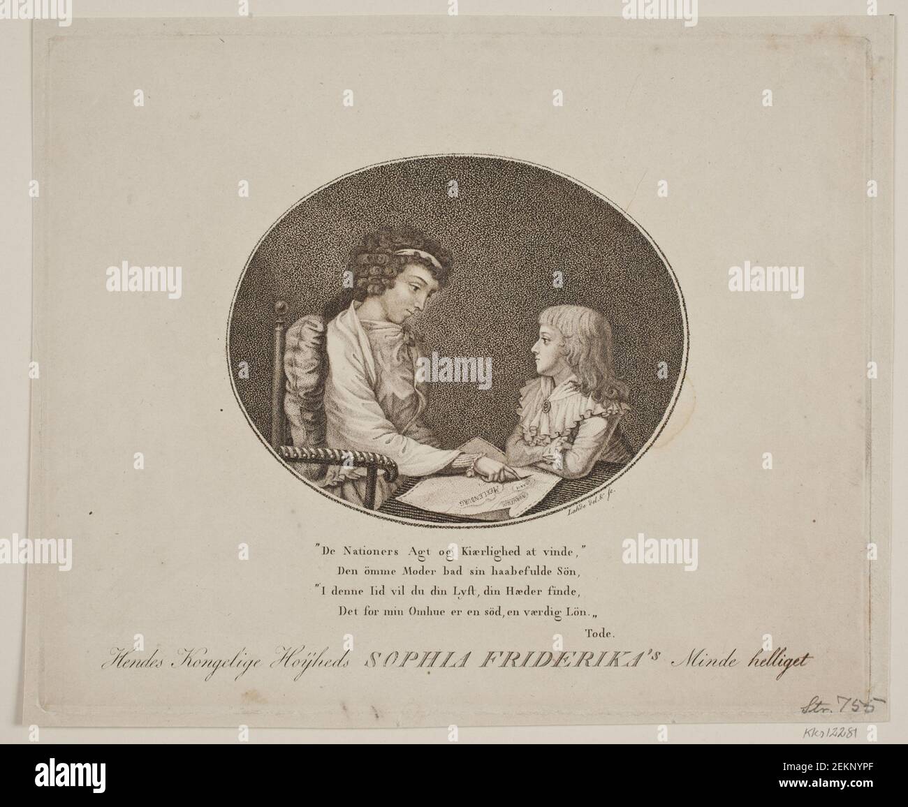 Gerhard Ludvig Lahde (1765-1833), Reine Sophia Friderika avec le prince héritier, (1794-1795) Banque D'Images