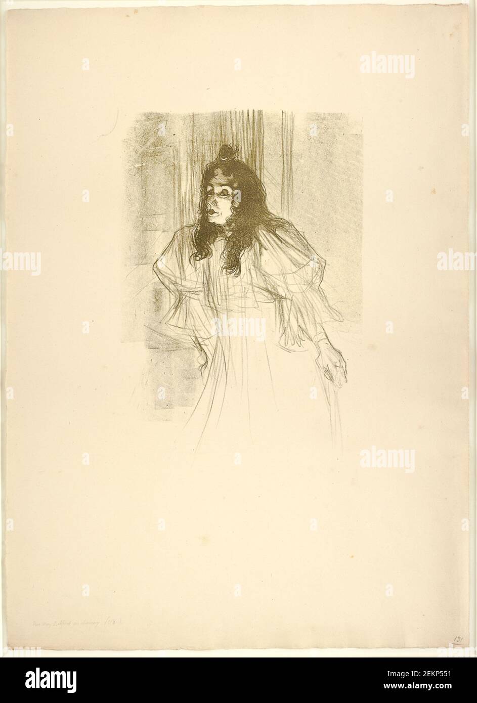 Henri de Toulouse-Lautrec (1864-1901), Mlle May Belfort dans les cheveux, 1895 Banque D'Images