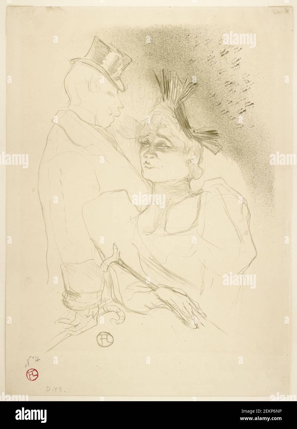 Henri de Toulouse-Lautrec (1864-1901), prêteur Mademoiselle et Baron, 1893 Banque D'Images