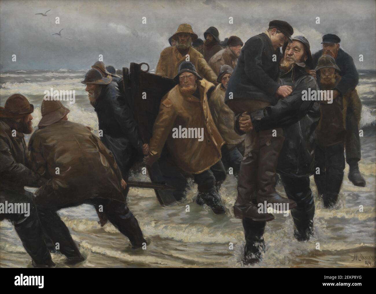 Michael Ancher (1849-1927), équipage sauvé, 1894 Banque D'Images