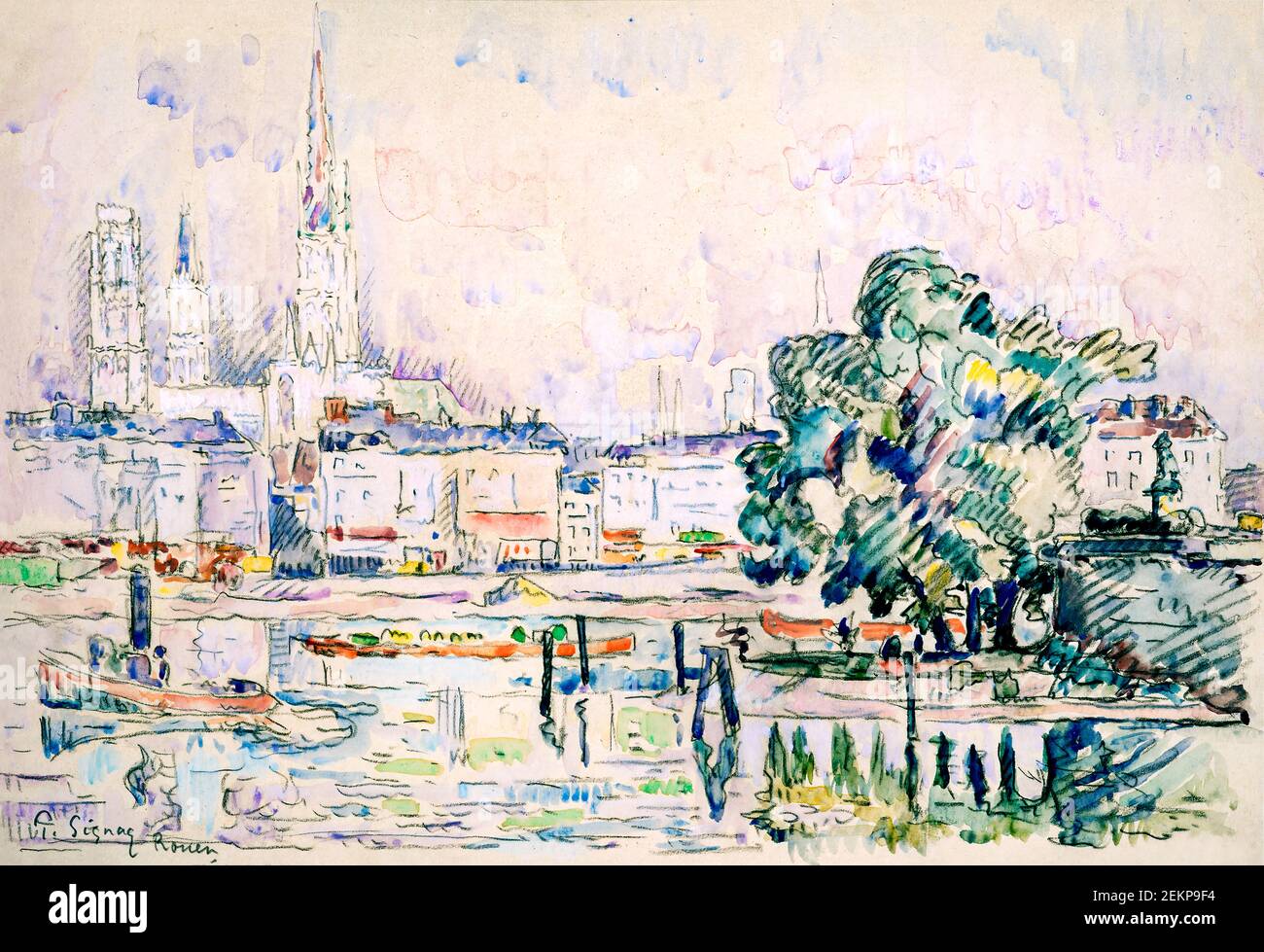 Rouen par Paul Signac Banque D'Images