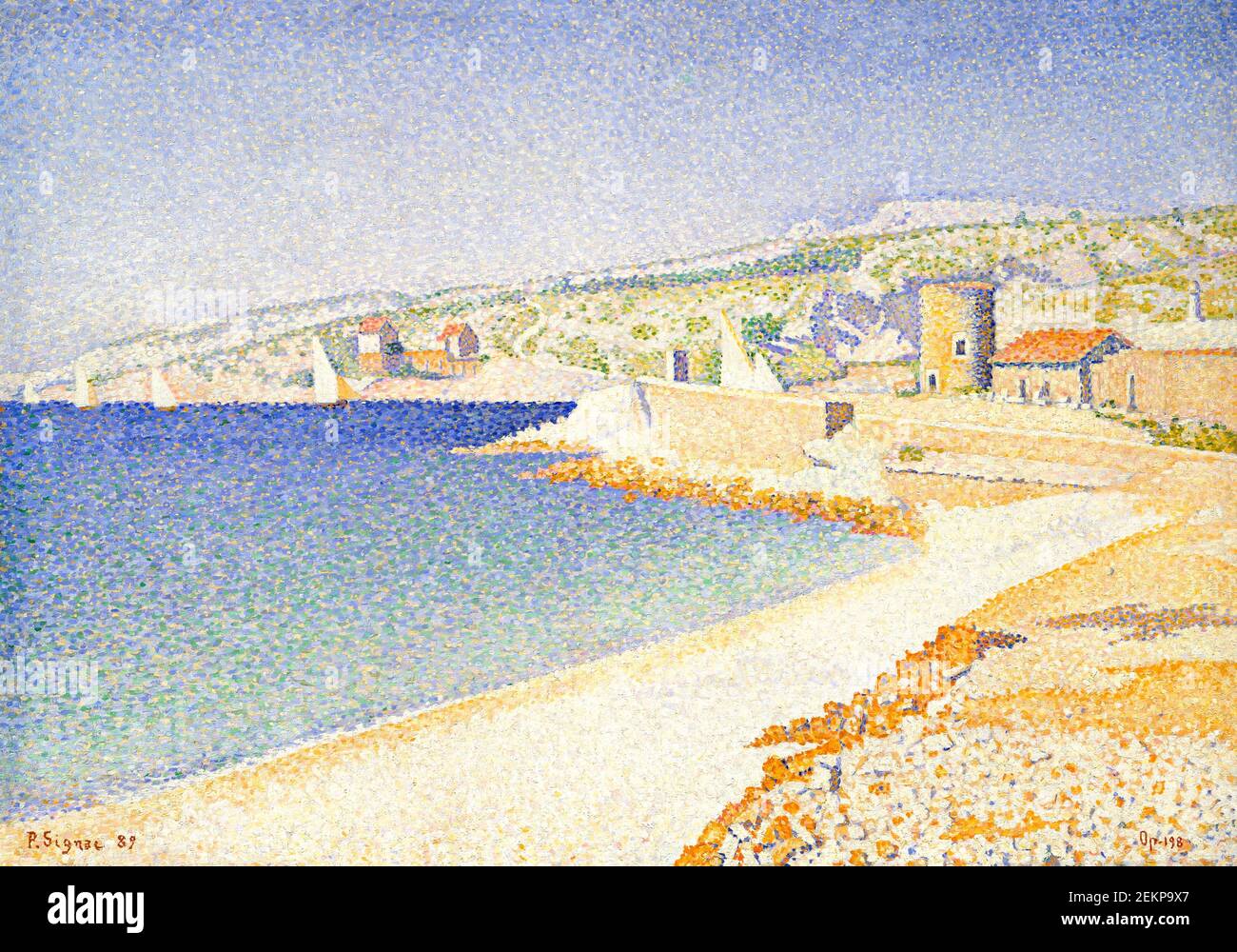 La jetée de Cassis, opus 198 par Paul Signac Banque D'Images