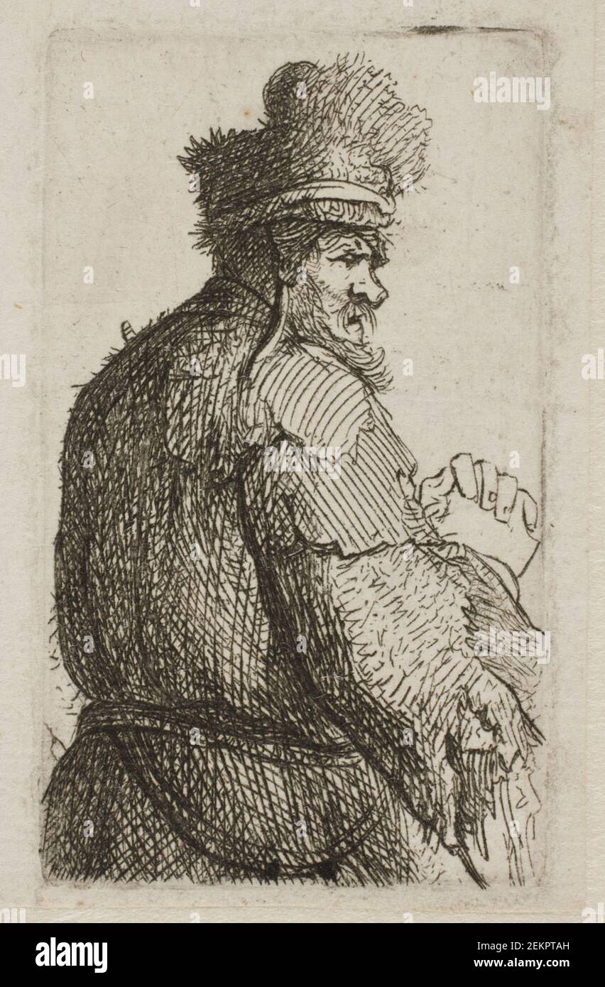 Rembrandt van Rijn (1606-1669), vieil homme vu de derrière, vers 1631 Banque D'Images