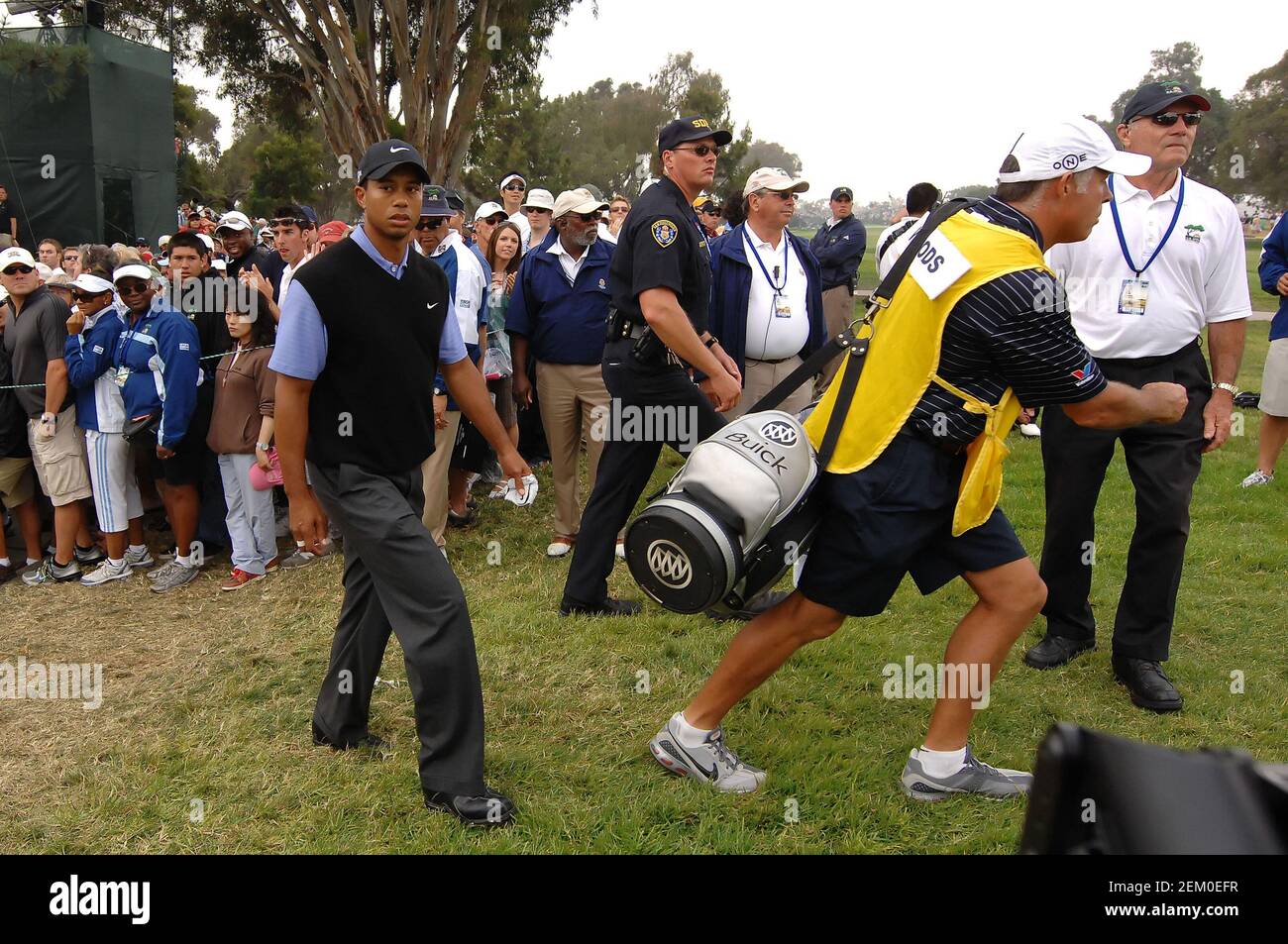Parcours de golf de Torrey Pines. 14 juin 2008. CA.Tiger Woods (USA) pendant la troisième partie de l'US Open au parcours de golf de Torrey Pines. Louis Lopez/Cal Sport Media. Crédit : csm/Alay Live News Banque D'Images