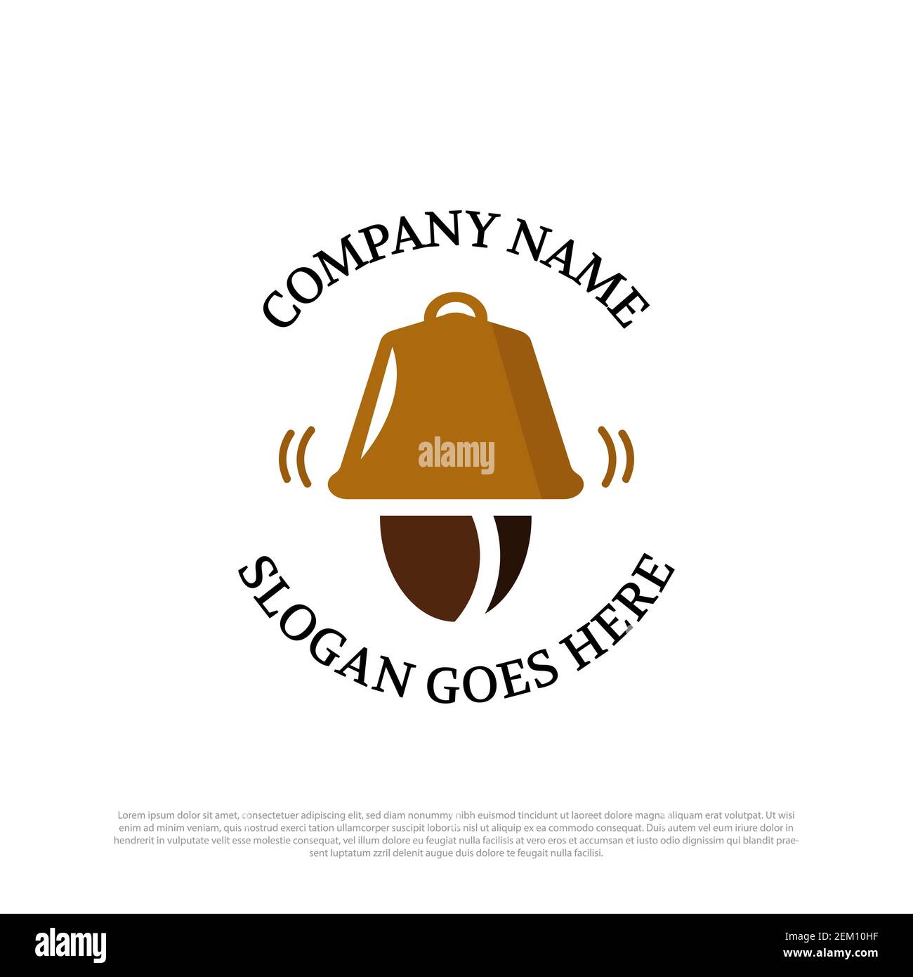 Illustrations vectorielles du logo de la cloche de café moderne, logo de l'icône de l'heure du café, vecteur de qualité supérieure de la pause-café Illustration de Vecteur