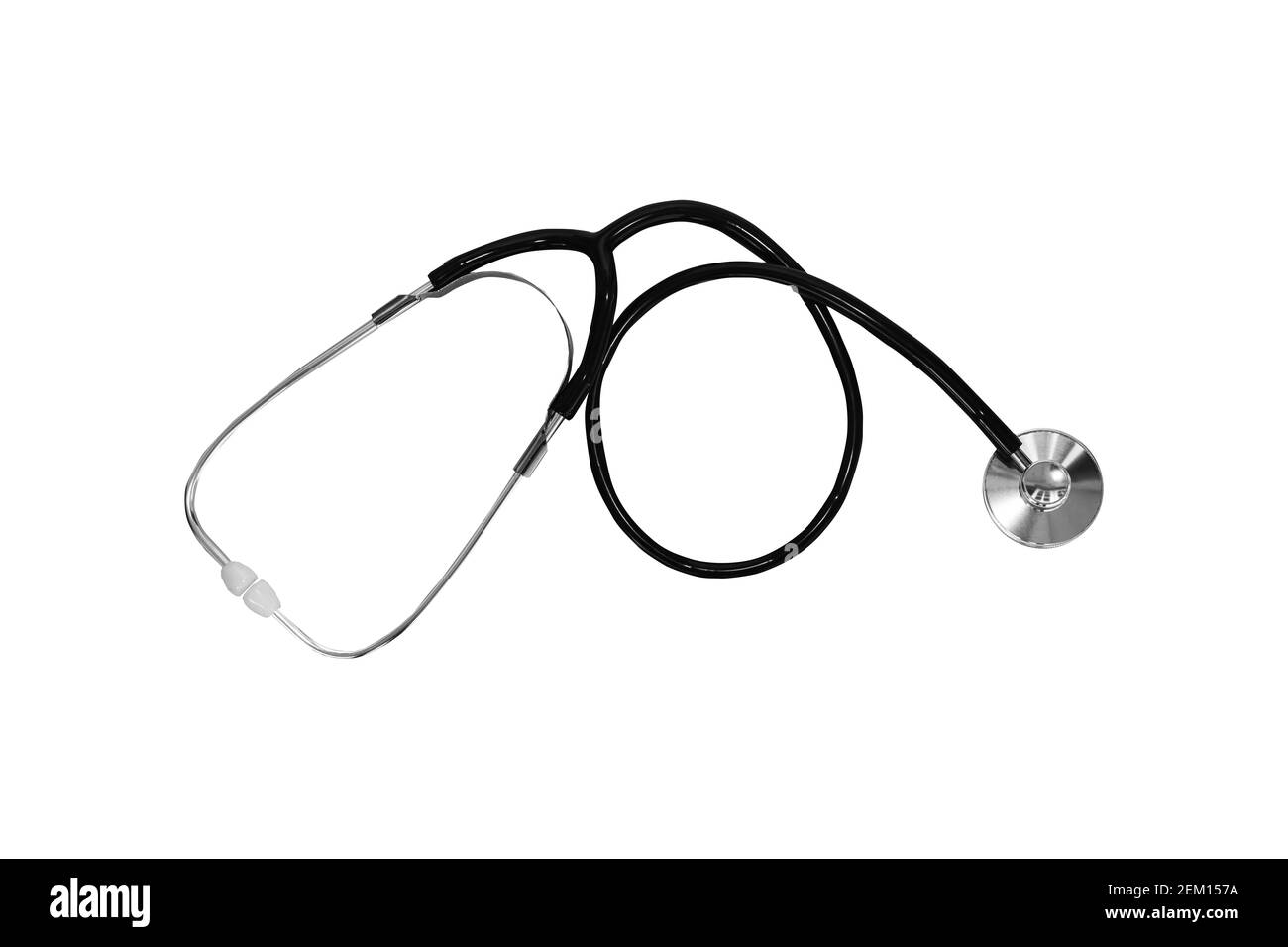 stéthoscope sur fond blanc soins de santé Banque D'Images